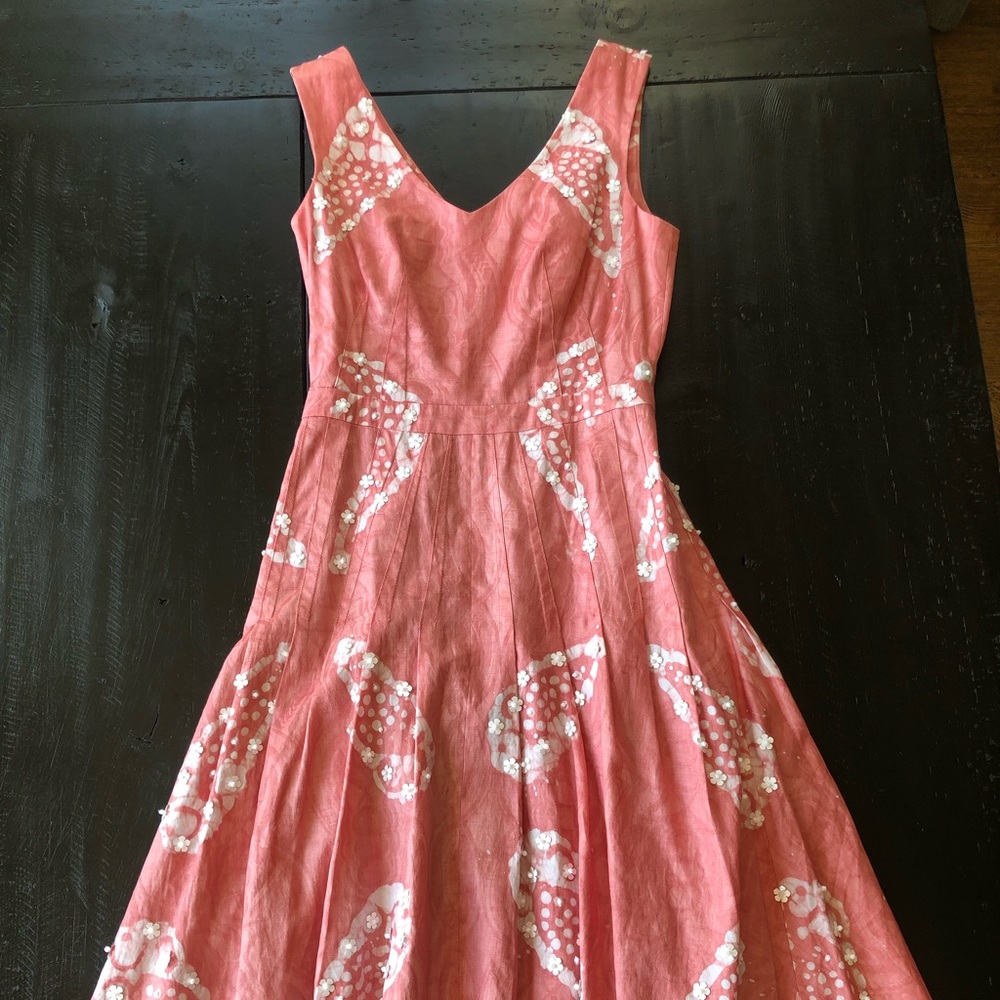 Tory Burch Pink Beaded Summer Dress